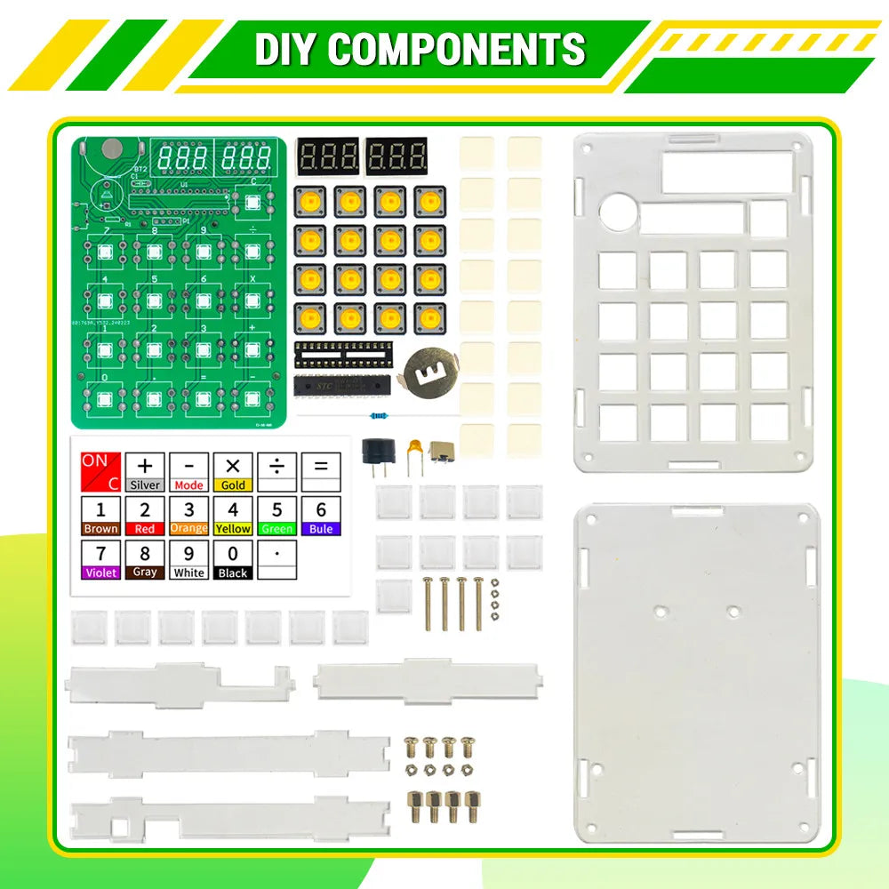 DIY Calculator Electronic Production Kit LED Digital Tube Display With Shell Single-Chip Microcomputer Soldering Practice Kit