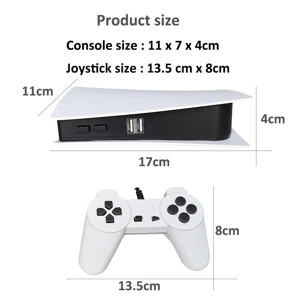 GS5 Pro Video Game Console com 620 Jogos Clássicos, 8 Bit TV, Handheld, USB, 2 Gaming Player com fio, Saída AV, 