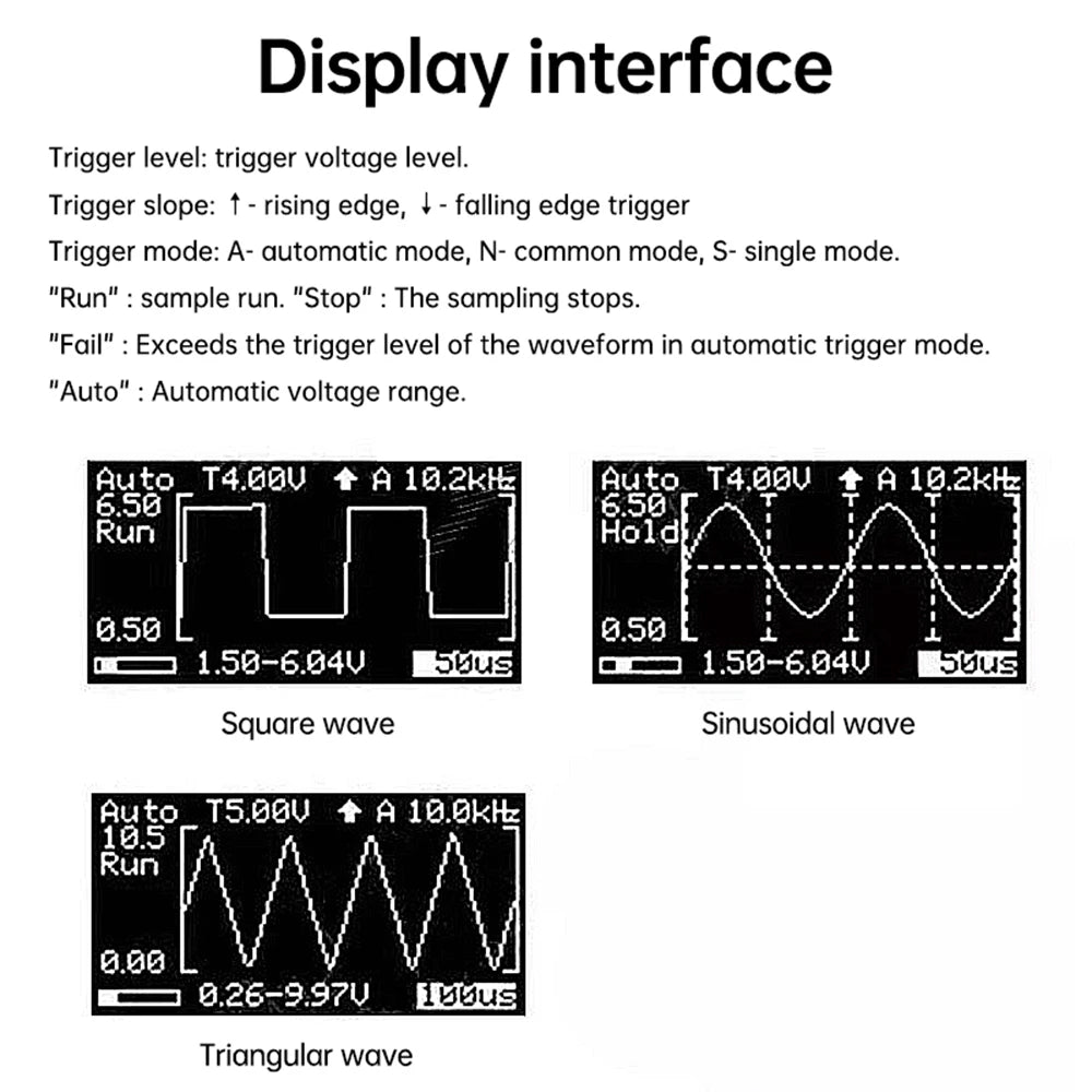 Digital Oscilloscope Electronic Kit 0.96 Inch STC Microcontroller Electronic DIY Loose Parts DC 5V