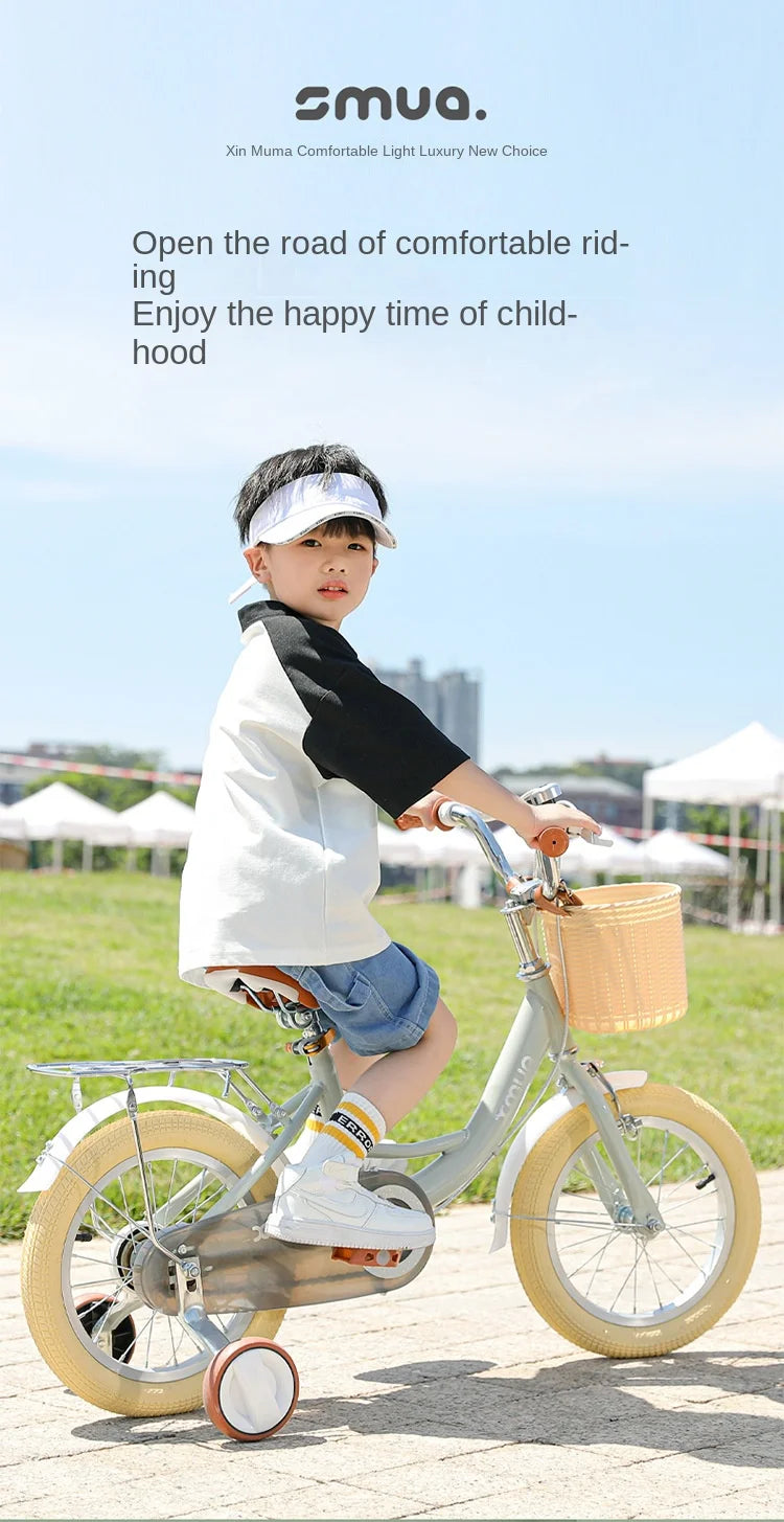 children's bicycle, 2-3-5-6-7-9 years old boys and girls buggy early education, double brake, safe, stable and light, new
