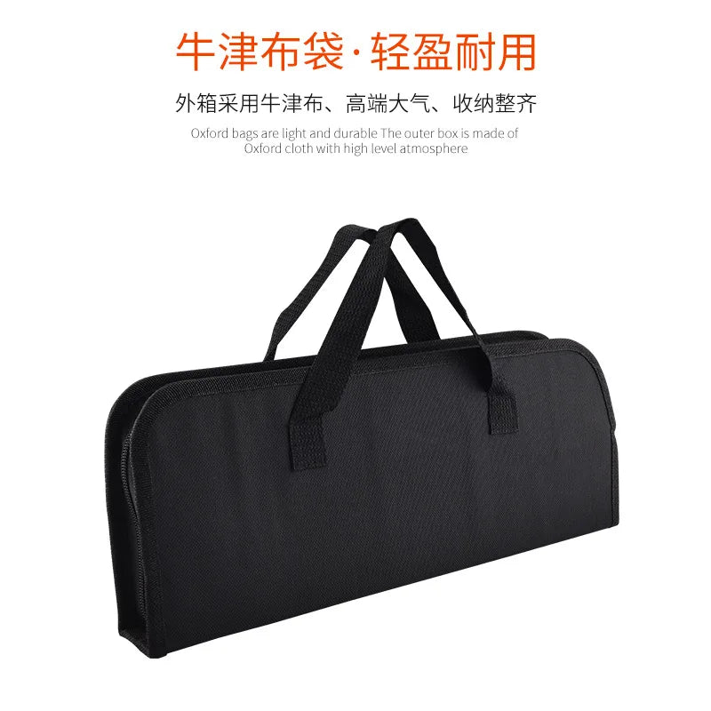 BBQ Grill Set, Outdoor Portable Woven Handbag Barbecue Tools