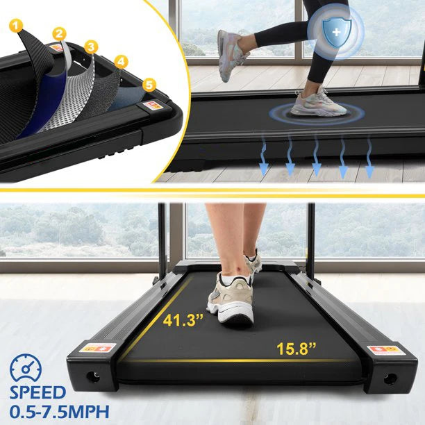 Fitness electric walking machine , foldable, suitable for home exercise