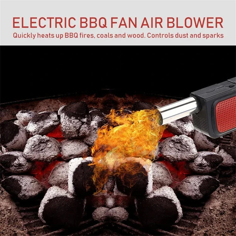 Handheld Electric BBQ Fan Air Blower Portable for Outdoor Camping Barbecue Picnic BBQ Cooking Tool Bakery Grill Accessories
