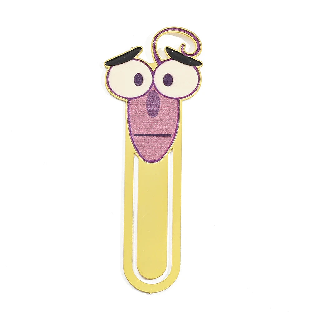 Anime Inside Out Movie Periphery Bookmark Cartoon Joy Sadness Anger Disgust Fear Metal Bookmark School Stationery Supplies