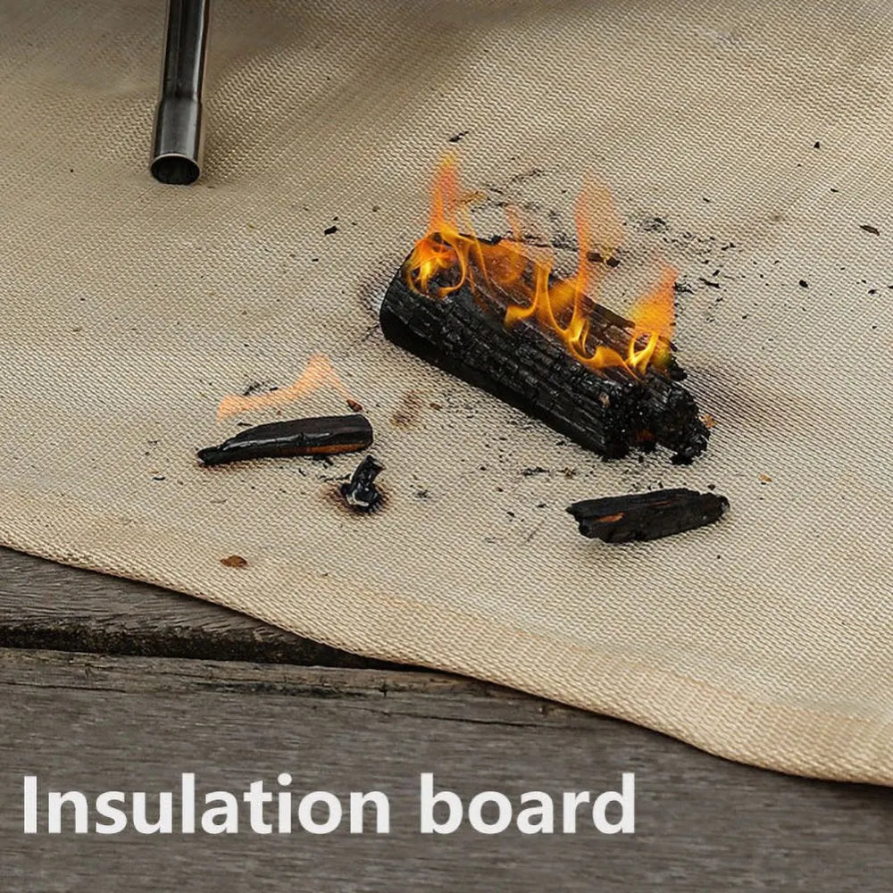 BBQ Mat - Portable Fire Blanket Protective Patio Insulation Pads Temperature Resistant Flame Retardant Stove Floor Grill Mat