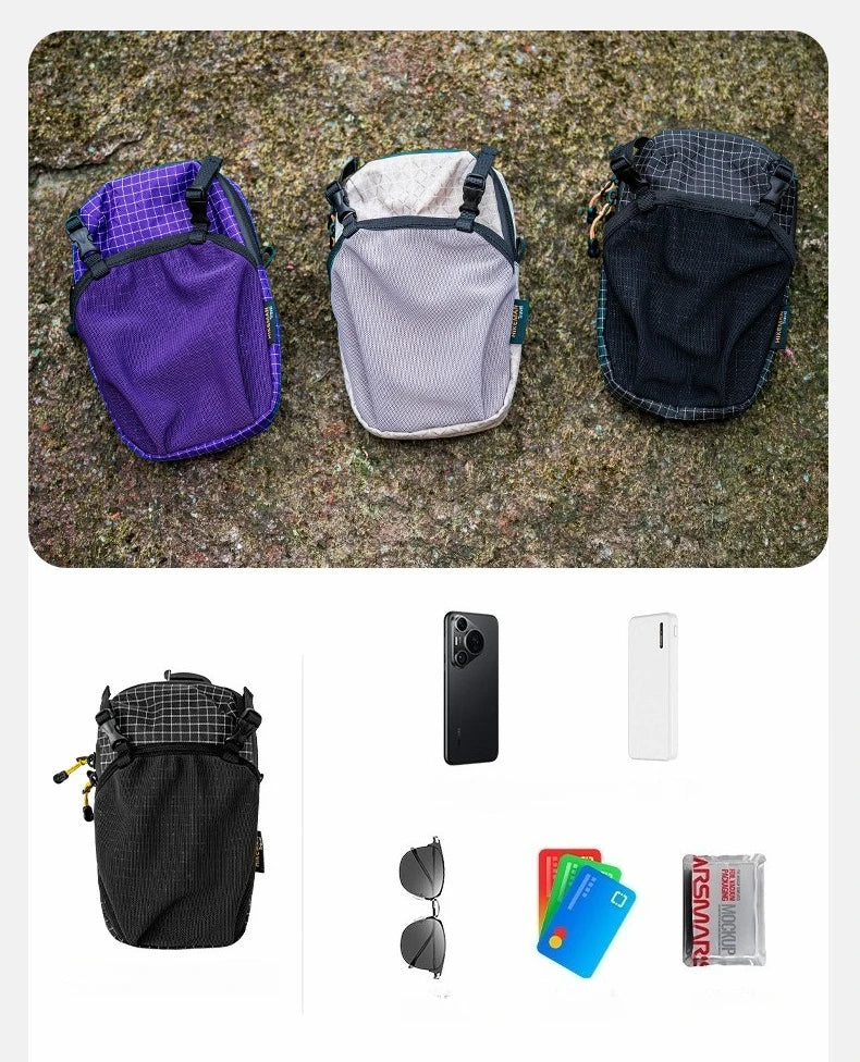 HIKEMAN Mobile Bag Outdoor Sports Waist Bag Tactical Hanging Pack for Backpack Expansion Shoulder Bags Lightweight Hiking Gear