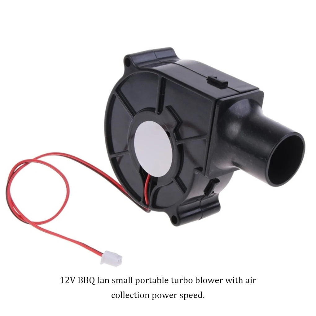 220V BBQ Fan Small Blast Engine with Air Collecting Adjustable Speed Cooking Tool Handheld Barbecue Blower Camping
