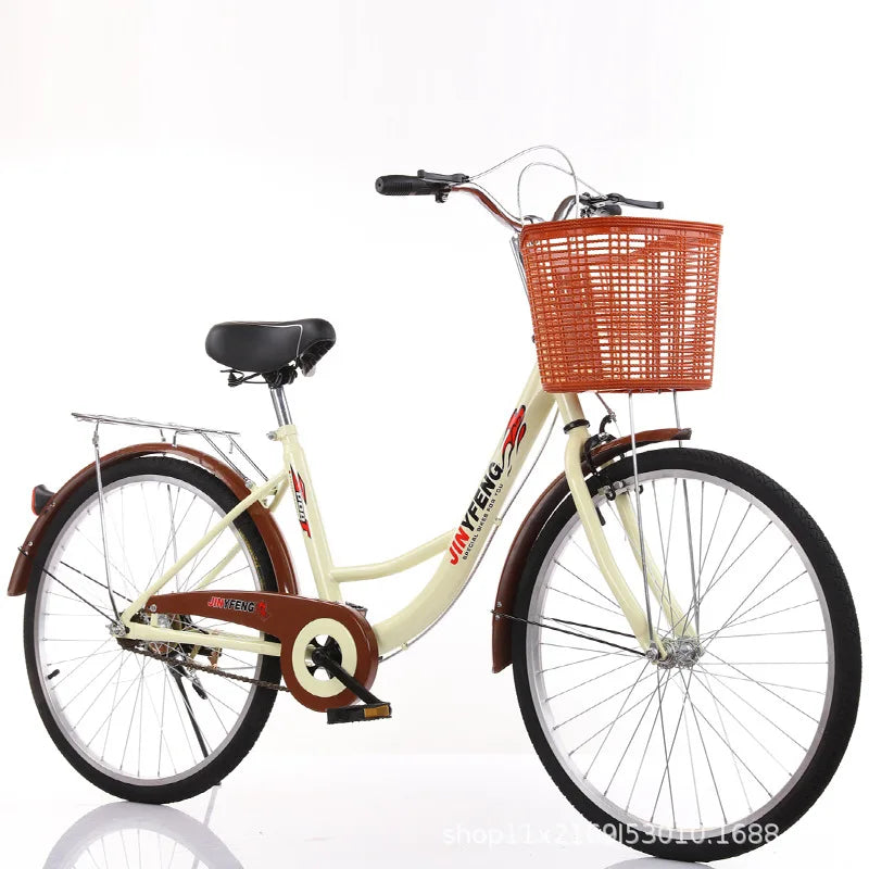 Women's Bicycle Women's 24 Inch Lightweight Commuting Bike Men's Ordinary Adult Student City Lady Commuter Bike Pedal Bike