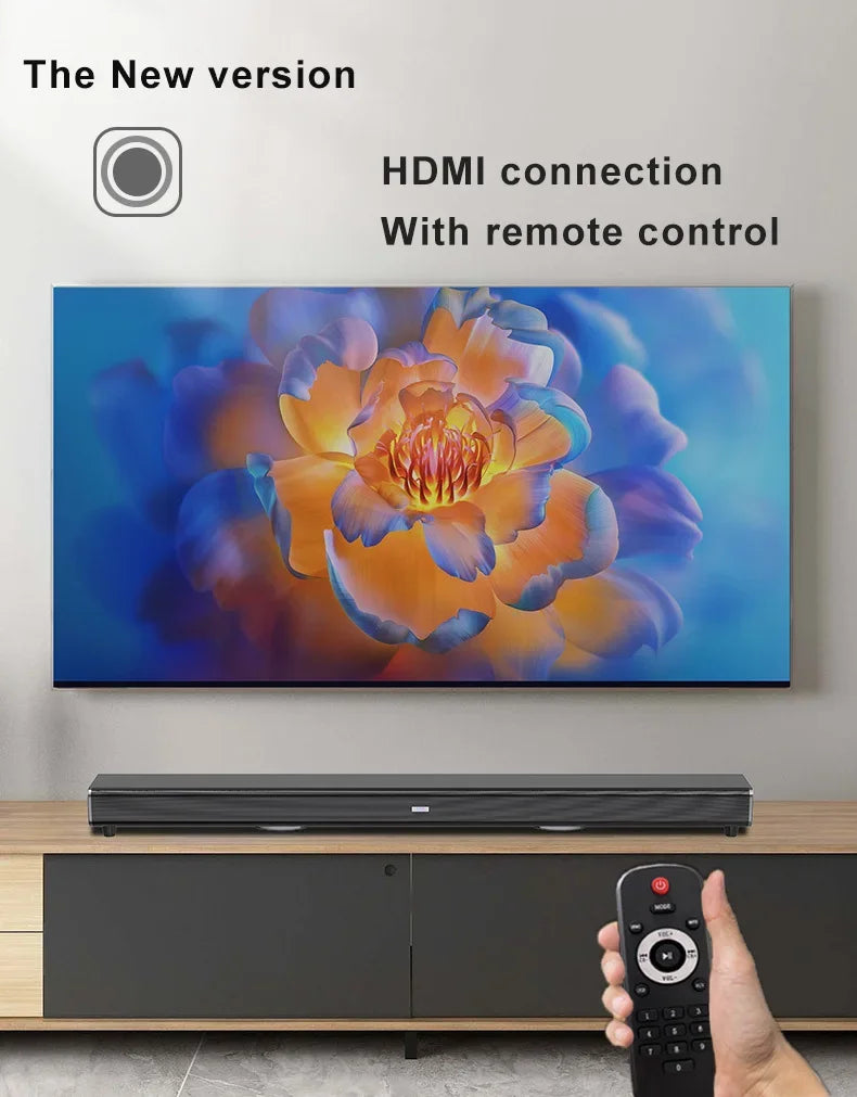 Home Theater Echo Wall TV Speaker 99cm Long With Dual Bass Speaker Cinema Bluetooth Speaker Multifunctional 9D Surround Speaker