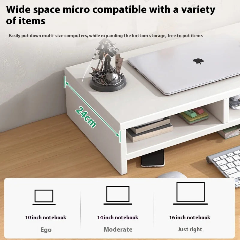 Laptop height stand, desktop monitor, screen stand, base, office desktop storage rack, storage workstation