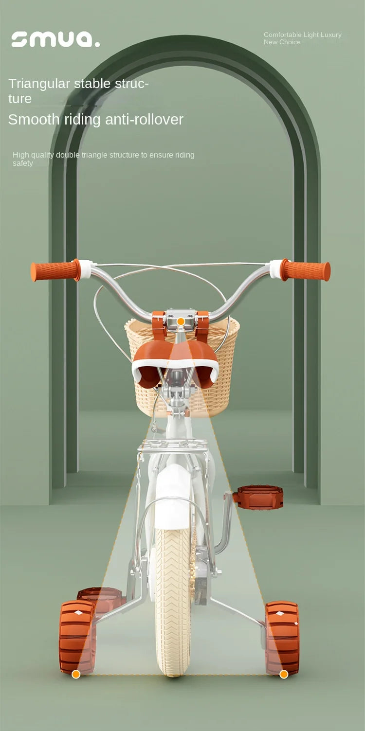 children's bicycle, 2-3-5-6-7-9 years old boys and girls buggy early education, double brake, safe, stable and light, new