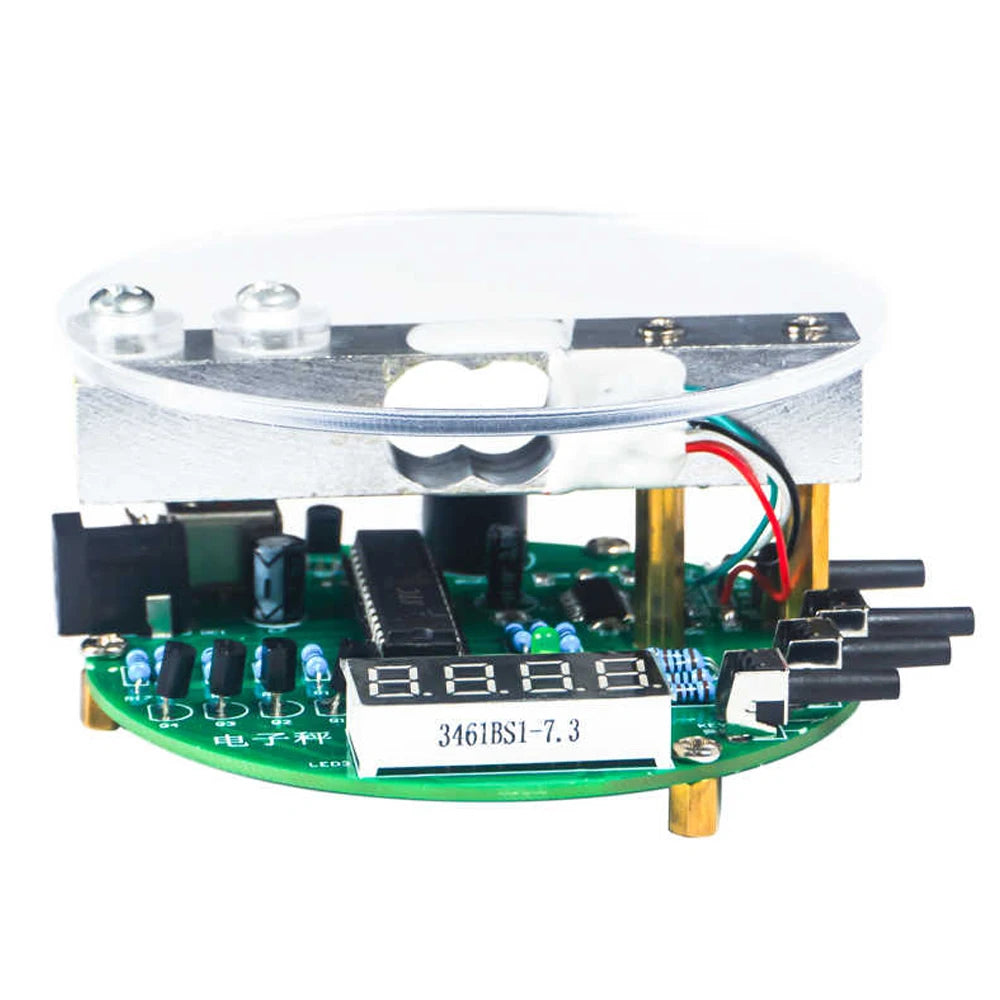 Electronic Scale DIY Kit 5V 1KG Weighing Capacity 51 Microcontroller Soldering Practice Kit with Digital Tube Display HX711 Chip