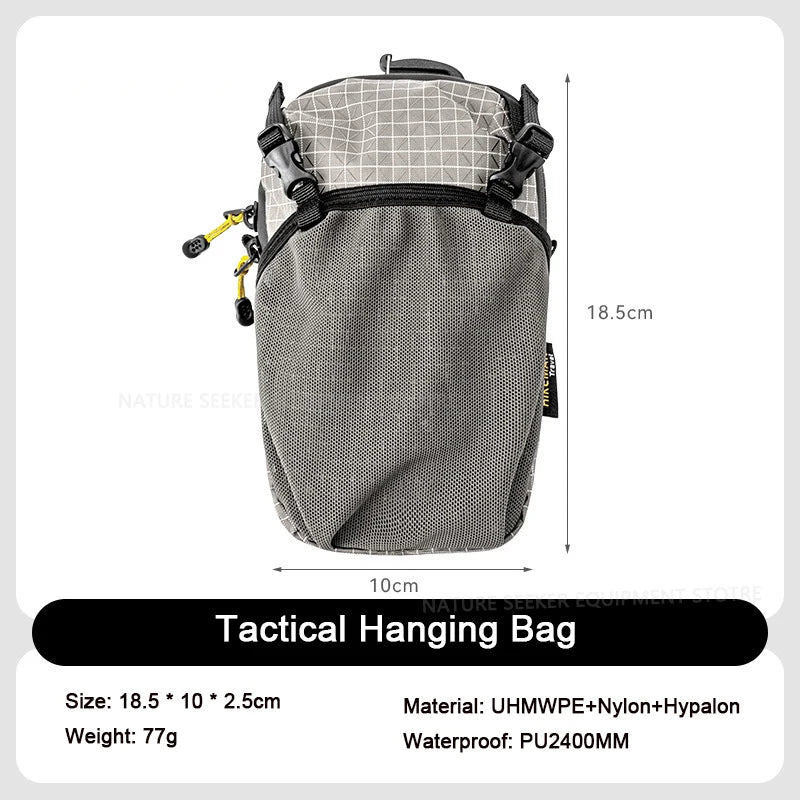 HIKEMAN Mobile Bag Outdoor Sports Waist Bag Tactical Hanging Pack for Backpack Expansion Shoulder Bags Lightweight Hiking Gear