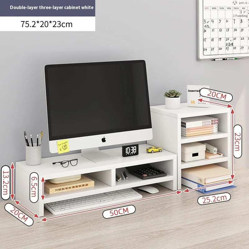Laptop height stand, desktop monitor, screen stand, base, office desktop storage rack, storage workstation