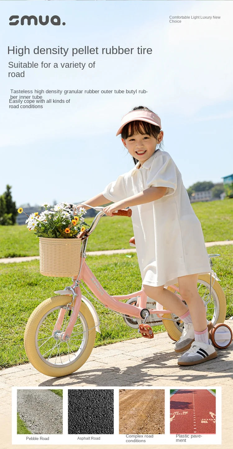 children's bicycle, 2-3-5-6-7-9 years old boys and girls buggy early education, double brake, safe, stable and light, new