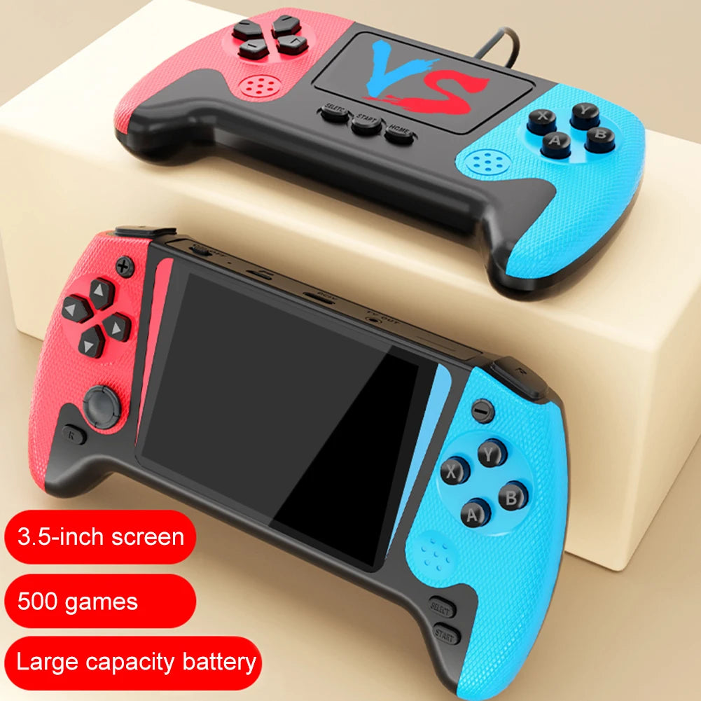 Portable Game Console 3.5inch LCD Screen Built-in 500 Games Retro Handheld Game Console 1200mAh Video Game Console for 2 Players