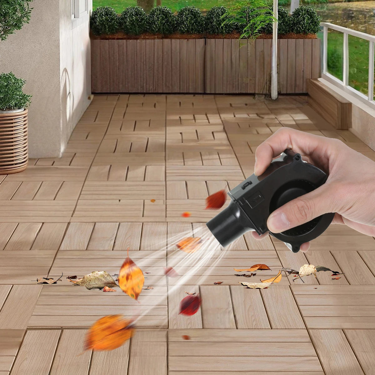 220V BBQ Fan Small Blast Engine with Air Collecting Adjustable Speed Cooking Tool Handheld Barbecue Blower Camping