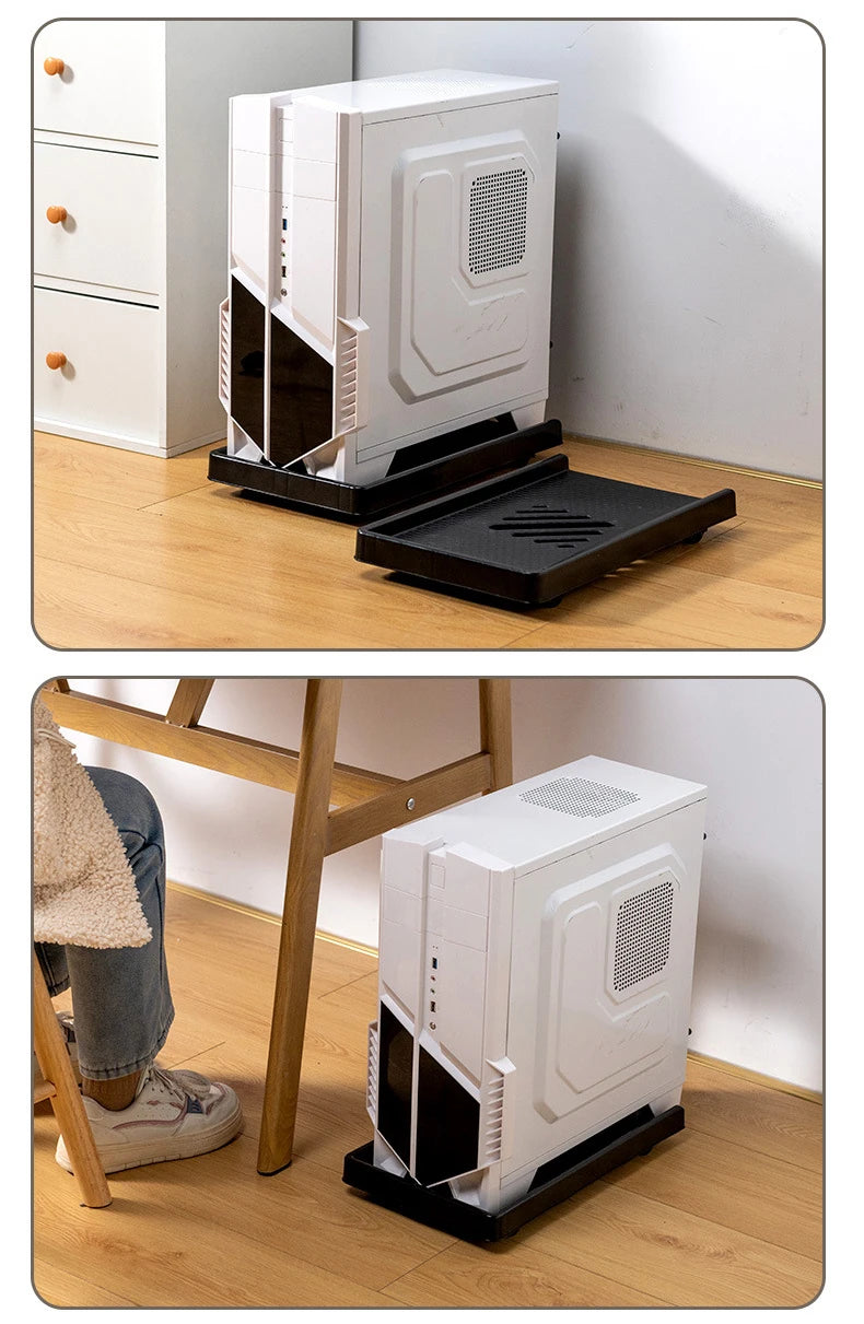 Adjustable Computer Tower Stand PC Stand for Most Desktop Towers  Elevate and Organize Your Computer Tower with Desktop Stand