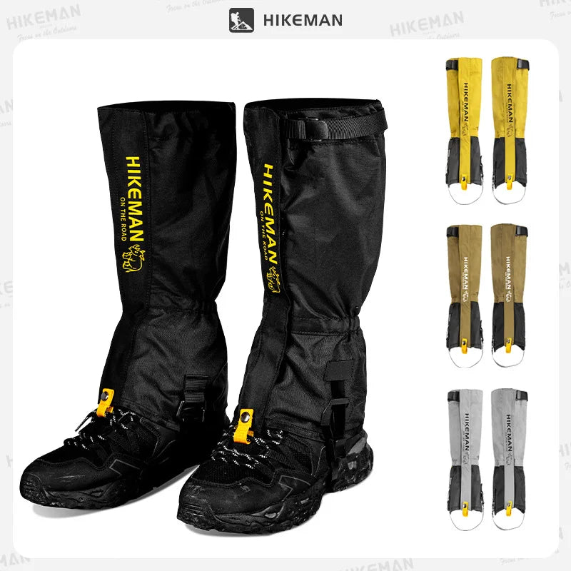 HIKEMAN Outdoor Leg Gaiters for Hiking Skiing Snow Sand Protection Durable Unisex Trekking Camping Gear