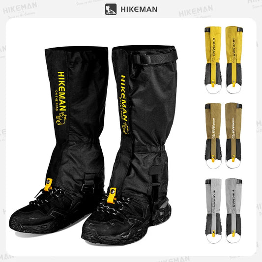 HIKEMAN Outdoor Leg Gaiters for Hiking Skiing Snow Sand Protection Durable Unisex Trekking Camping Gear