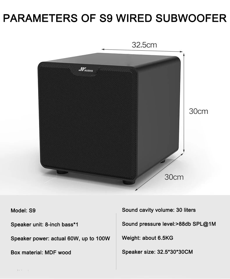 7.1 HD Wireless Home Theater Surround Sound System for TV with Big Sound Wired Subwoofer and 2 Pairs of Surround Speakers
