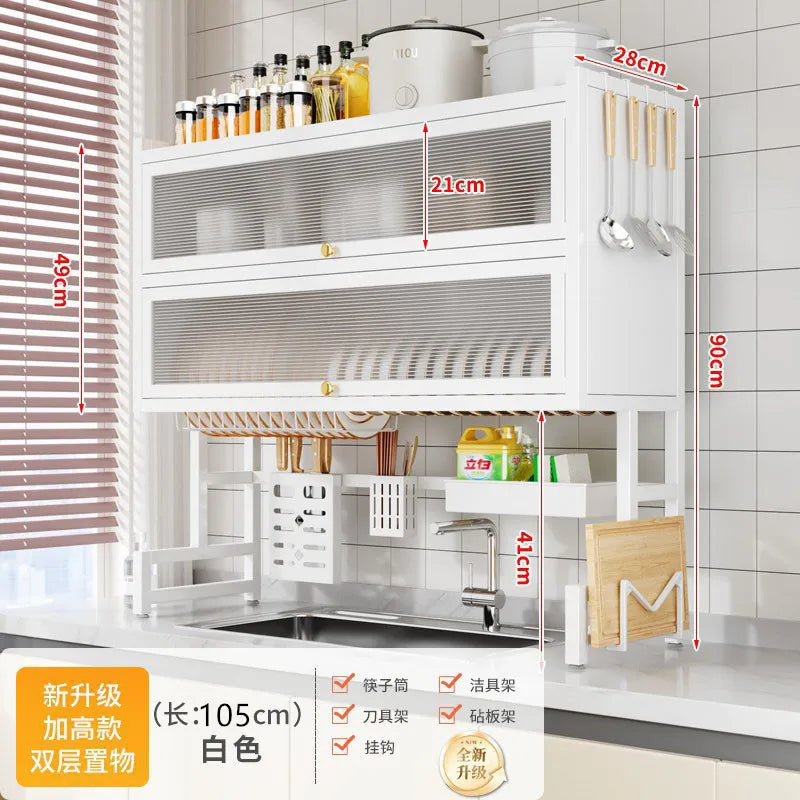 Kitchen Drain Rack Dish  Plate Sink Storage Dishwasher Shelf Tableware Storage Rack