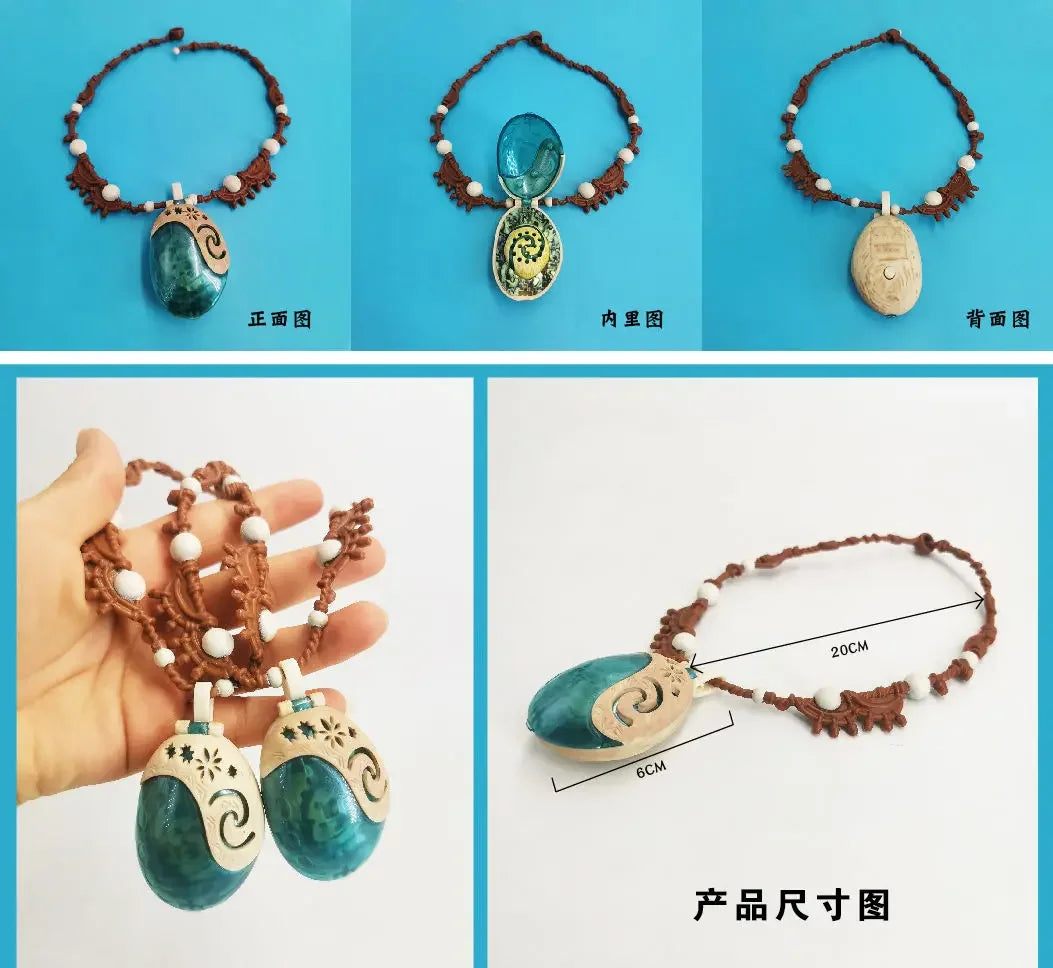 New Moana Cartoon Animation Peripheral Creative Music Necklace Toys Accessories Children's Personalized Holiday Gifts Wholesale