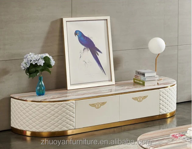 Modern Simple Living Room Furniture Set  MDF Upholsteried with Pu Leather  Tv Cabinets Designs Furniture