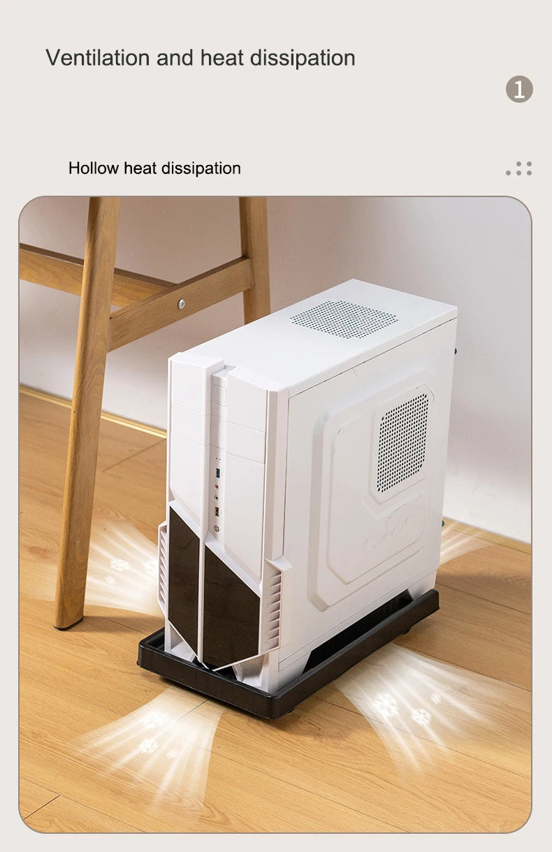 Adjustable Computer Tower Stand PC Stand for Most Desktop Towers  Elevate and Organize Your Computer Tower with Desktop Stand