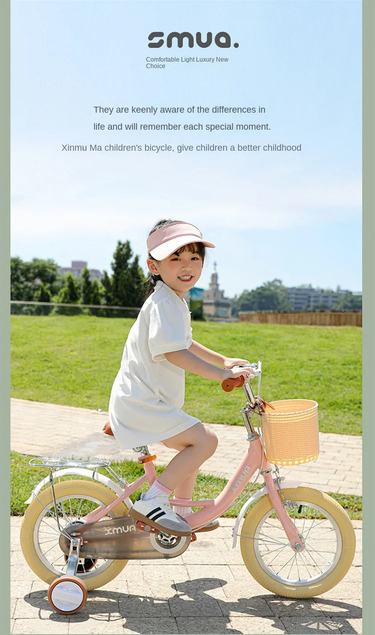 children's bicycle, 2-3-5-6-7-9 years old boys and girls buggy early education, double brake, safe, stable and light, new