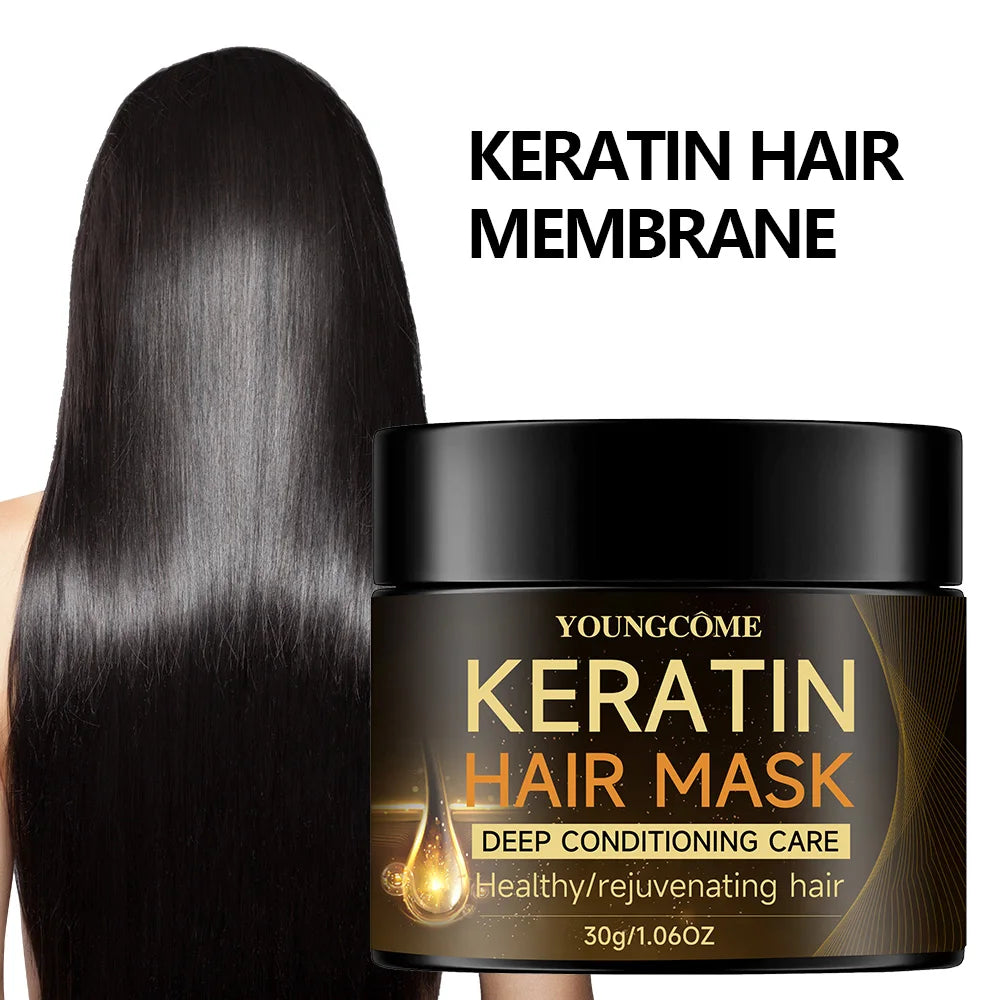 Keratin Hair Mask Moisturizer Conditioner Soft Smooth Frizz Damaged Hair Care Repair Damaged Hair Restore Shine Hair Mask