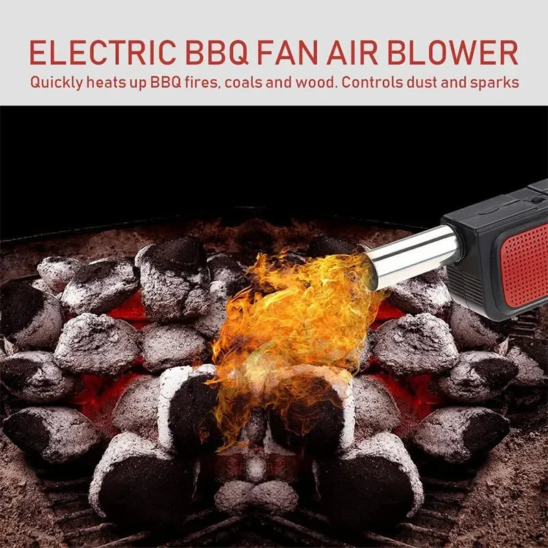 Handheld Electric BBQ Fan Air Blower Portable for Outdoor Camping Barbecue Picnic BBQ Cooking Tool Bakery Grill Accessories