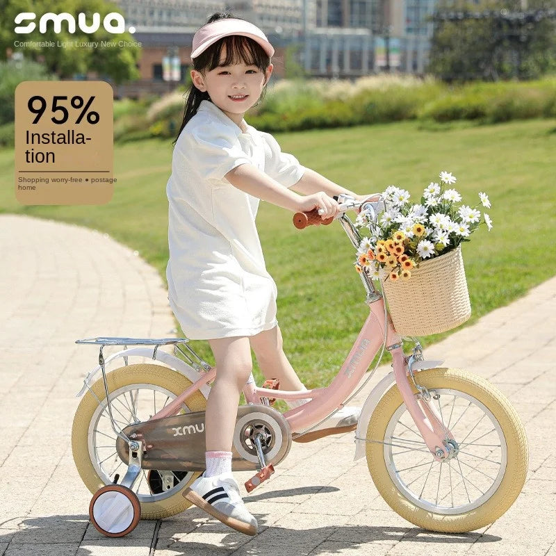 children's bicycle, 2-3-5-6-7-9 years old boys and girls buggy early education, double brake, safe, stable and light, new