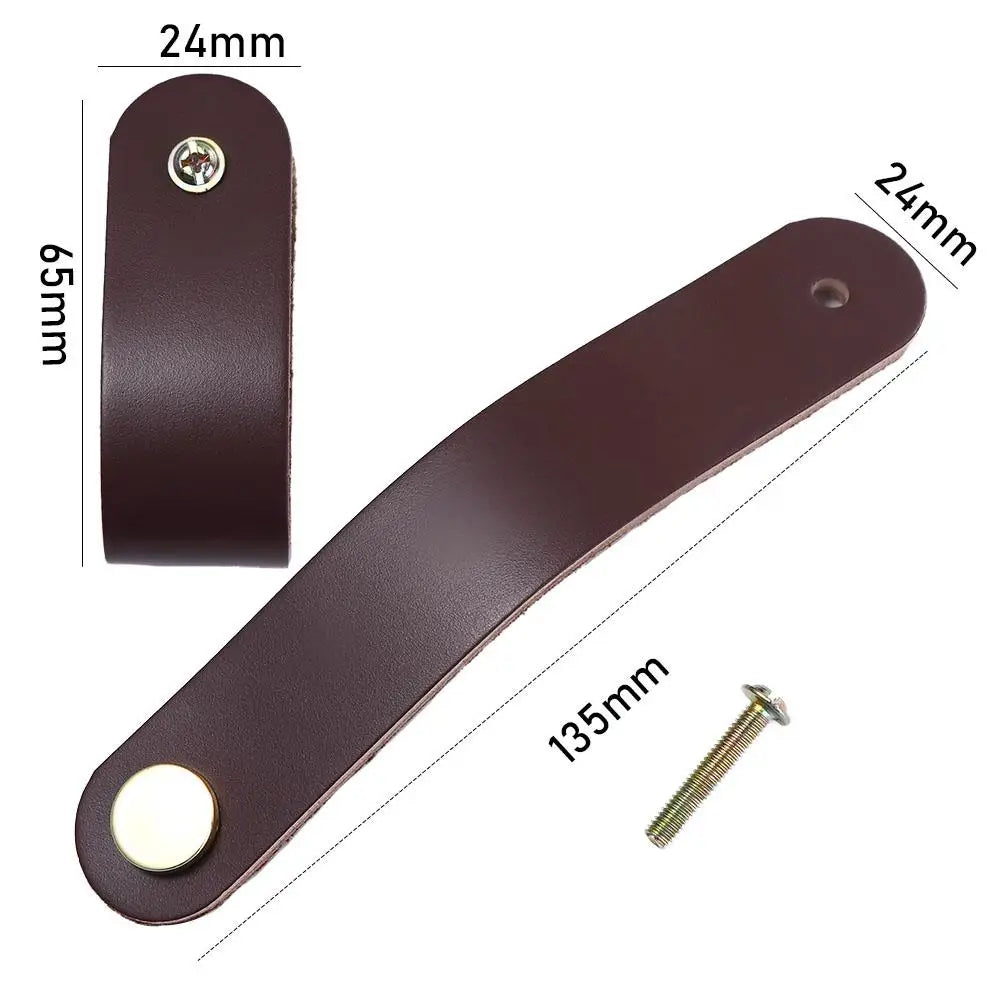 Children's Furniture Environmentally Kitchen Wardrobe Cabinet Hardware Leather Handle Door Pulls Furniture Knobs Drawer Handle