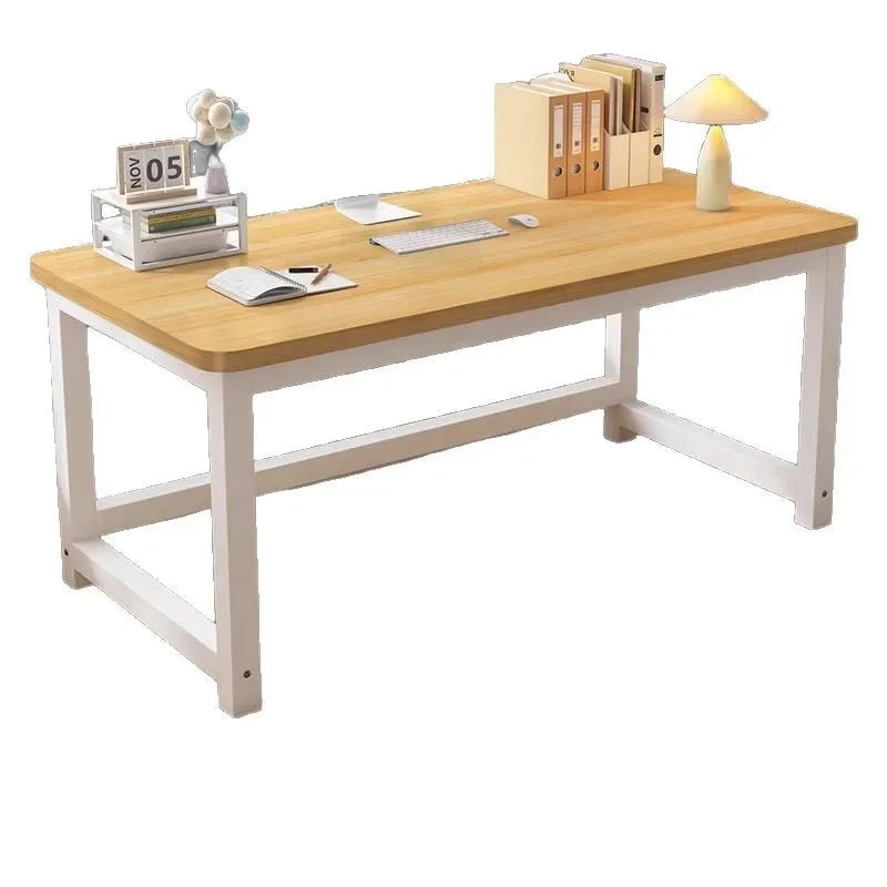 Solid Wood Computer Desktop Desk for Home Use, Simple Writing Desk for Students, Workbench, Long Strip,rental House, Small Table