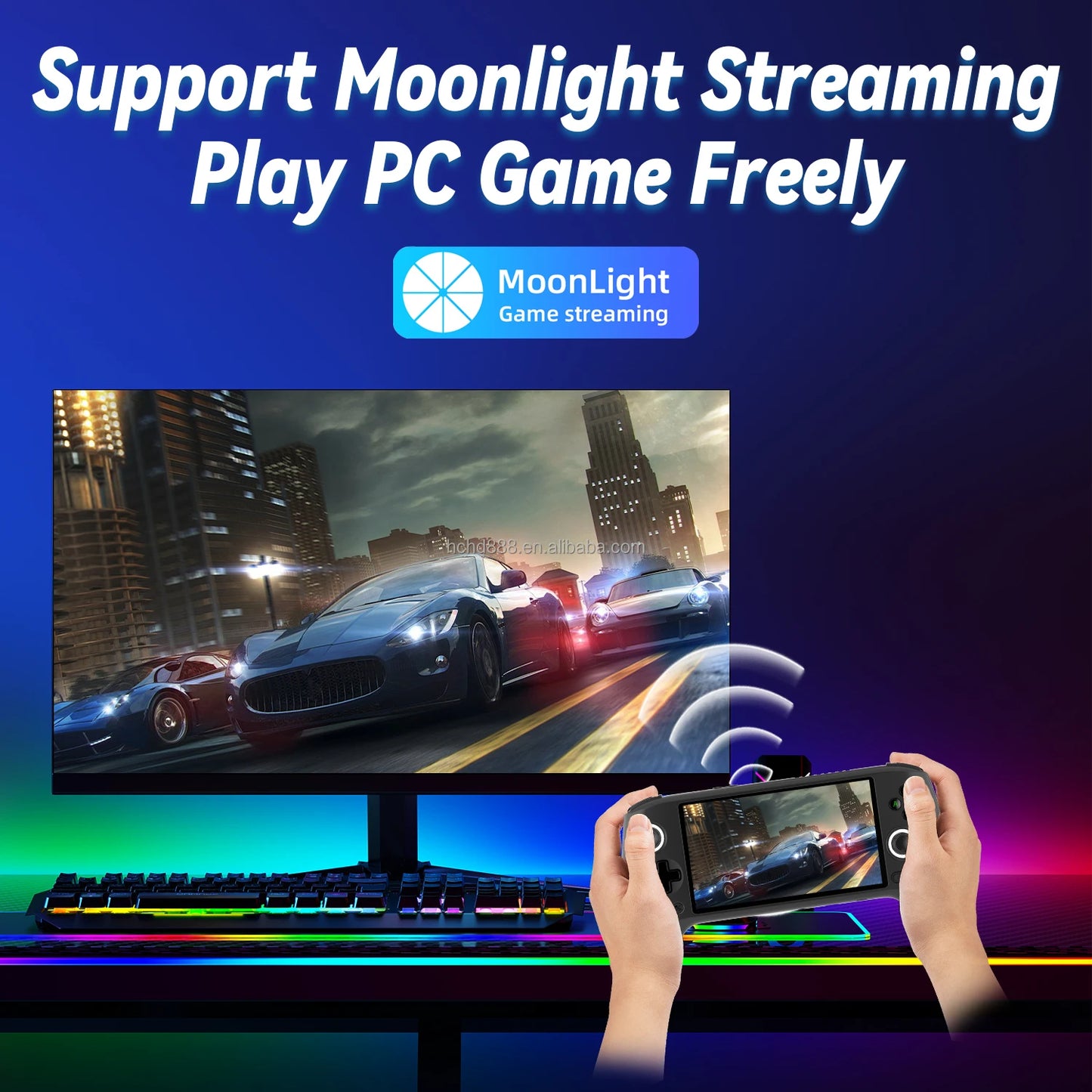 Portable Gaming Consoles Android 13 AMOLED Touch Screen Hall Effect Joysticks Handheld Game Player 5G Wifi BT5.0