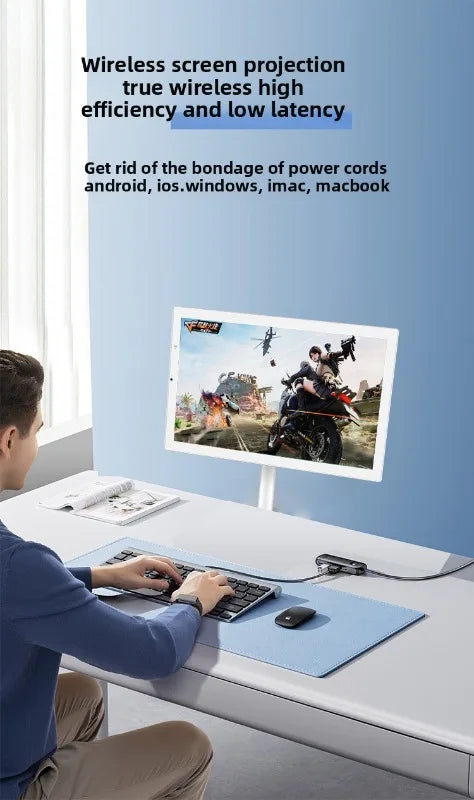 24Portable TV, Customizable Screen, Wireless Projection Screen, Smart Screen, Fitness, Live Stream, Entertainment Friend Machine