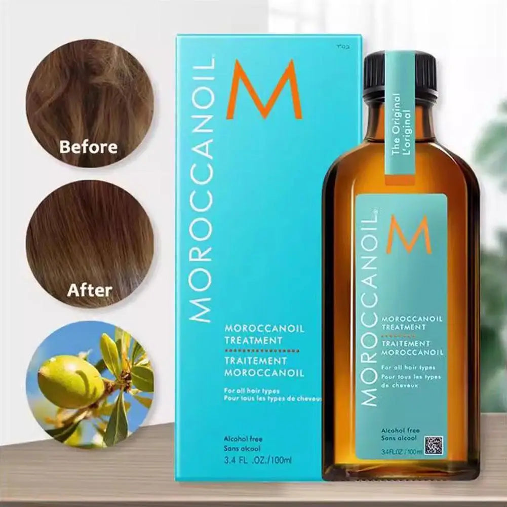 Hair care essential oil prevents frizz, softens and smoothes hair, repairs hair follicles, nourishes and repairs dry hair