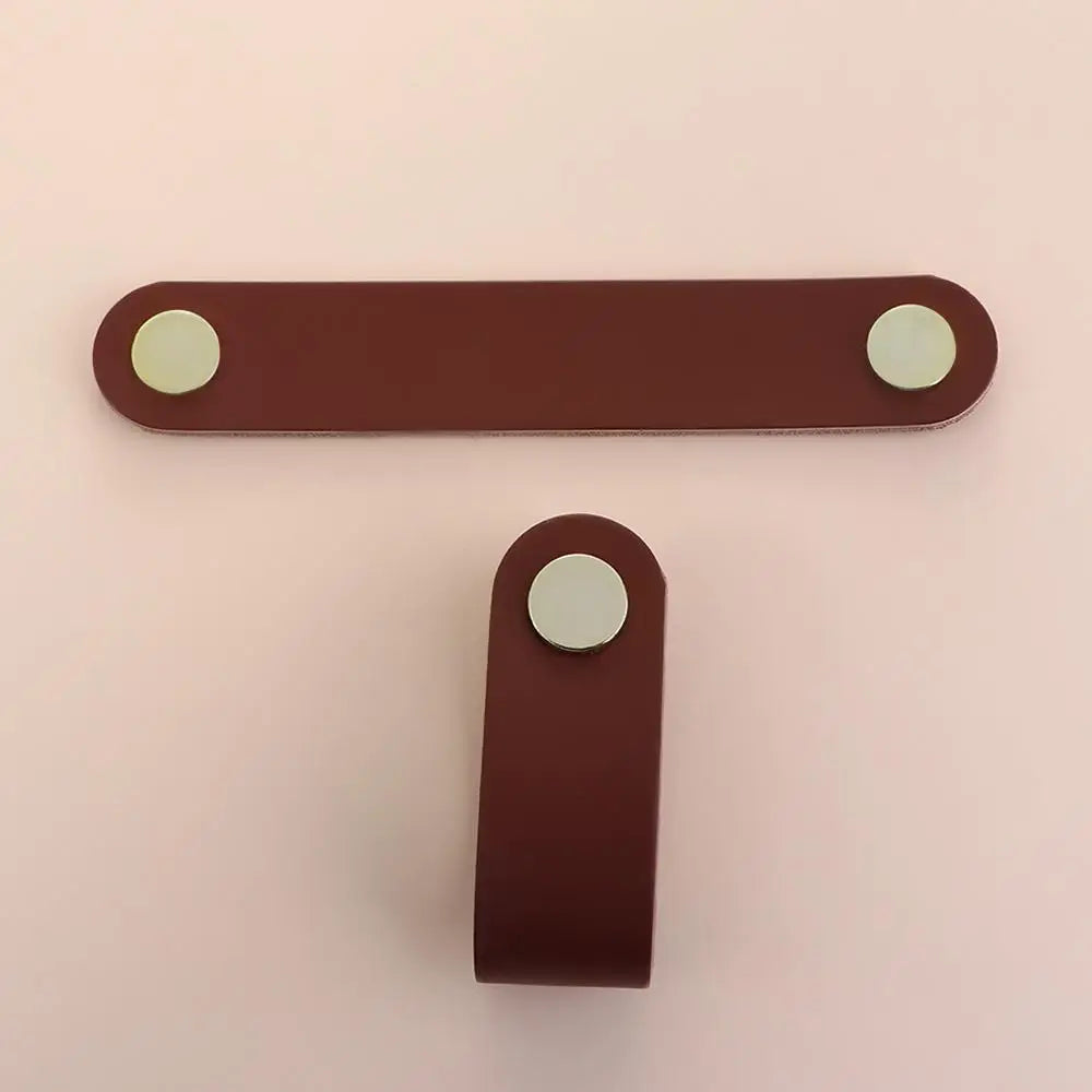 Children's Furniture Environmentally Kitchen Wardrobe Cabinet Hardware Leather Handle Door Pulls Furniture Knobs Drawer Handle