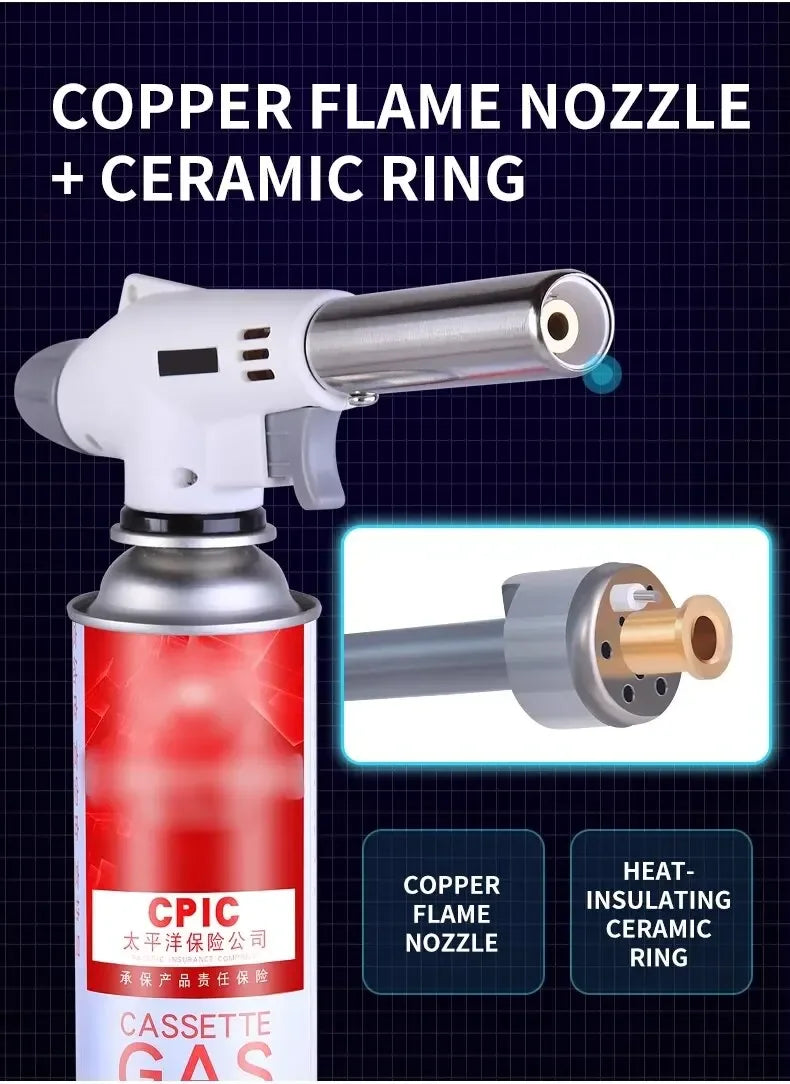 Handy Flame Gun  Welding Gas Burner Flame Gas Torch Flame Gun Blow for BBQ Camping Cooking  camping equipment