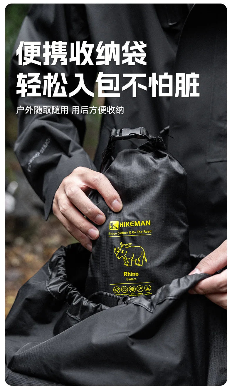 HIKEMAN Outdoor Leg Gaiters for Hiking Skiing Snow Sand Protection Durable Unisex Trekking Camping Gear