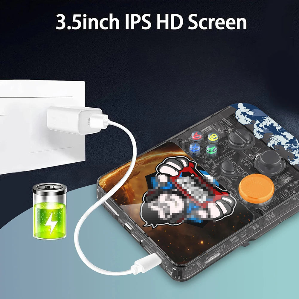 Latest Handheld Gaming Console with 3.5-inch IPS HD Screen&3D Smooth Joystick,Large Memory&Support TF Memory Card R36S Plus
