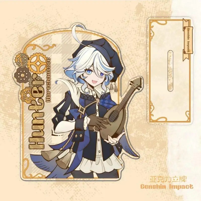Game Periphery Yuanshen Genshin Impact Mihoyo Furina Clorinde Lyney Marechaussee Hunter Desktop Ornaments Acrylic Standing Card