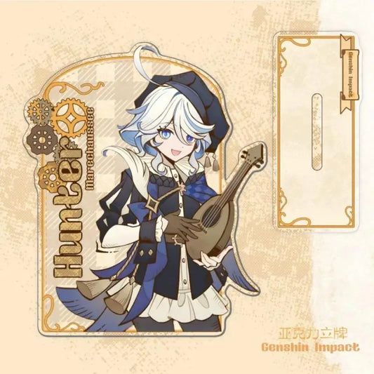 Game Periphery Yuanshen Genshin Impact Mihoyo Furina Clorinde Lyney Marechaussee Hunter Desktop Ornaments Acrylic Standing Card