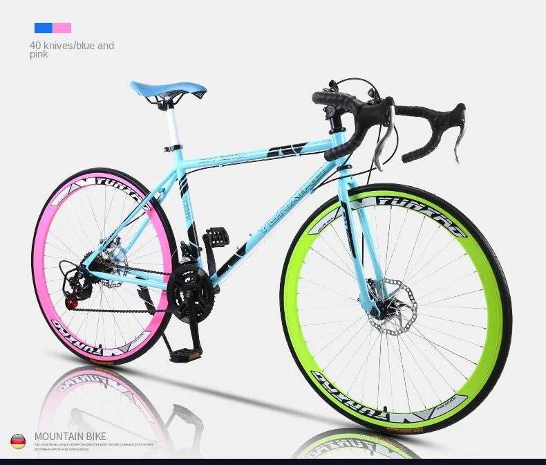 Bicycle Free Shiping Aro 29 Road Bike Bicicleta Uomo Bmx Bikes Road Bike V Brake/Disc Brake Spring Fork (Low Gear Non-damping)