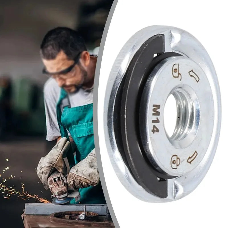 M14 Quick Release Self-Locking Grinder Pressing Plate Flange Nut Power Chuck Nut Pressing Plate Power Replacement Clamping Tool