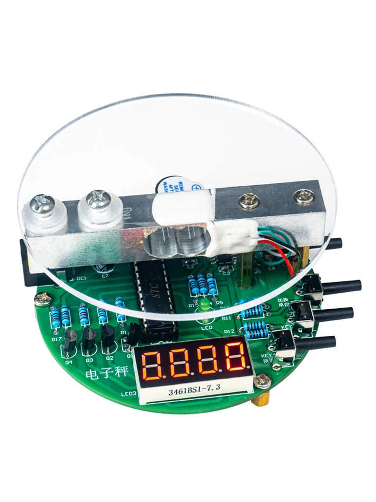 Electronic Scale DIY Kit 1KG Weighing Capacity 51 Microcontroller Soldering Practice Kit with Digital Tube Display HX711 Chip 5V