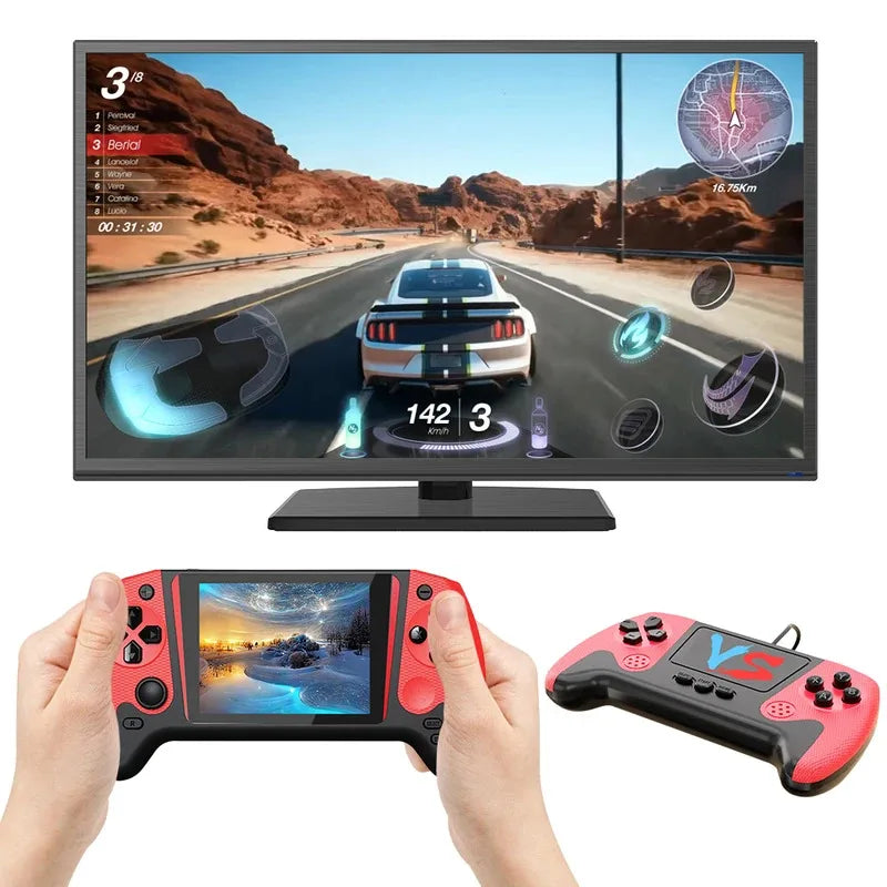 Gaming Console 3.5inch LCD Screen Built-in 500 Games Nostalgic Game Console TV Connect Video Game Console 1200mAh for 2 Players