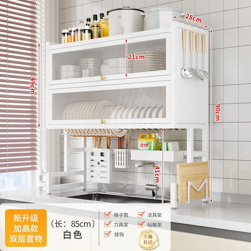 Kitchen Drain Rack Dish  Plate Sink Storage Dishwasher Shelf Tableware Storage Rack
