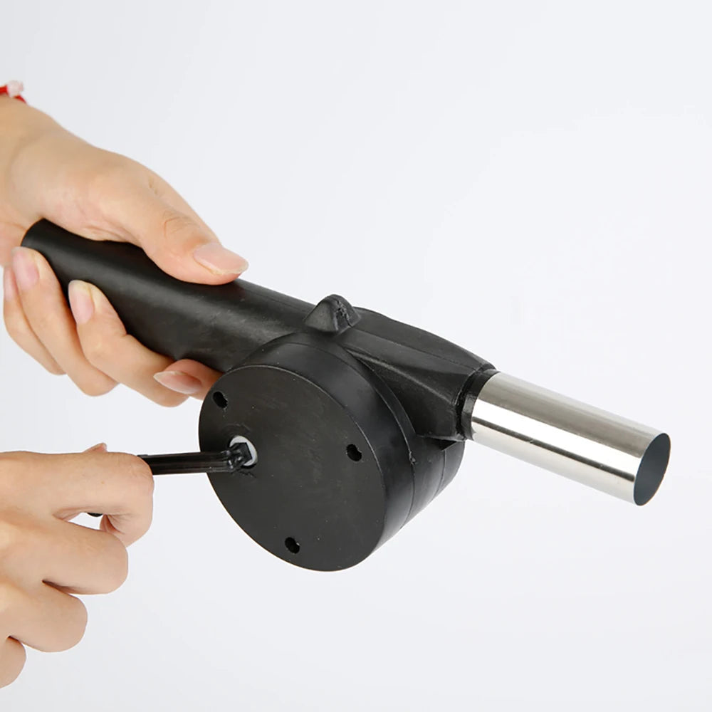 Picnic Camping Accessories BBQ Tools Portable Barbecue Fan BBQ Accessories Hand-cranked Air Blower Fire Bellows Tools